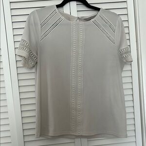 Elegant Cream Lace Trim Top